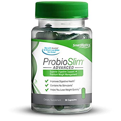 ProbioSlim Advanced Probiotics   Weight Loss, Burn Fat and Lose Weight, Non-Stimulant, Reduce Gas, Bloating, and Constipation, SmartBiotics, 30 Count