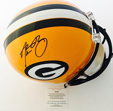 Packers Aaron Rodgers Signed Full Size Riddell Helmet LSC Authentic COA