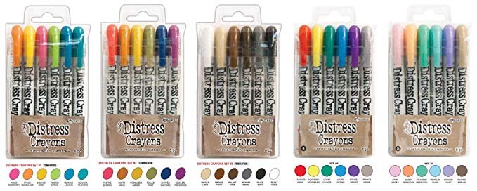 Ranger Tim Holtz Distress Crayons Bundle: Sets 1, 2, 3, 4, and 5