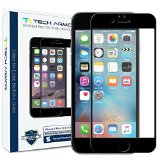 iPhone 6S Plus Screen Protector Tech Armor Apple iPhone 6 Plus 55 inch ONLY Edge to Edge HD Clear Ballistic Glass Black - Protects Against Scratches and Drops