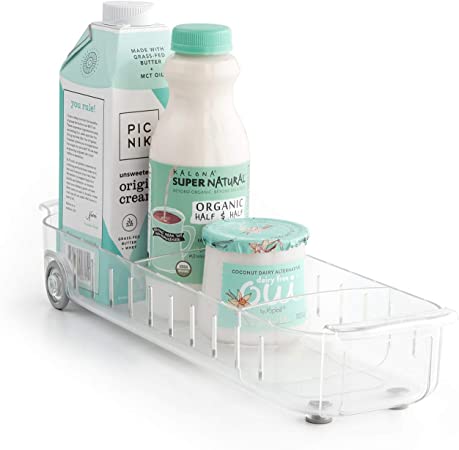 YouCopia RollOut Fridge Caddy, 4" Wide, Clear