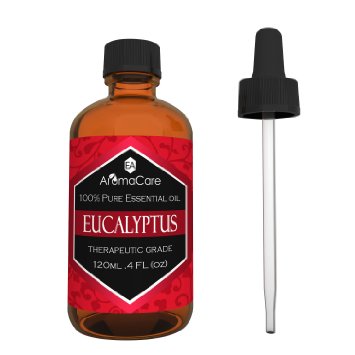 EA AromaCare Eucalyptus Essential Oil 120ml/4oz 100% Pure Therapeutic Grade 1 x 120ml bottle
