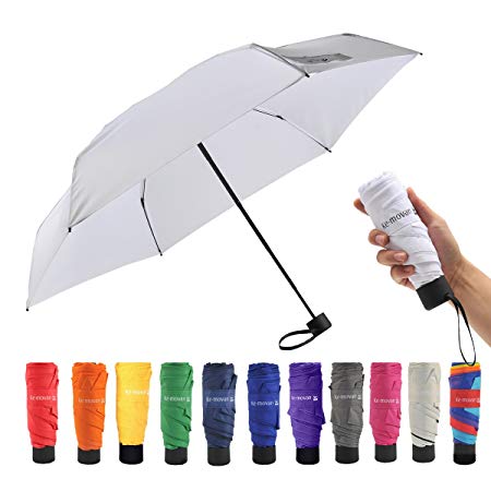 Ke.movan Travel Compact Umbrella Mini Sun & Rain Umbrella Ultra Light for Carry On - Fits Men & Women, Gift Choice