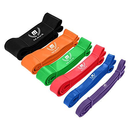 Mava Pull Up Assistance Band, Heavy Duty Resistance Bands for Body Stretching & Mobility, Exercise Band for Workout & Training - Powerlifting Bands for Men and Women