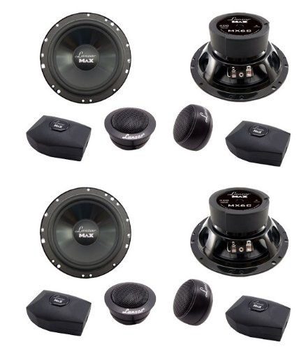 4) NEW LANZAR MX6C 6.5" 400W 2-Way Component Car Audio Speakers Stereo 6-1/2"