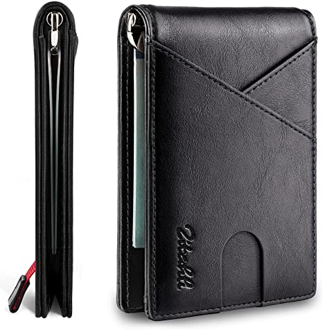 Zitahli Money Clip Wallet-Mens Wallets slim Front Pocket RFID Blocking Card Holder Minimalist Mini Bifold Smart Design