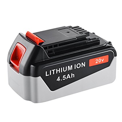 Black and Decker 20V battery, TUOMAN 4.5Ah 20V MAX Replacement Battery for Black&Decker LBXR20 LBXR20-OPE LB20 LBX20 LBX4020 LB2X4020-OPE Black and Decker Lithium