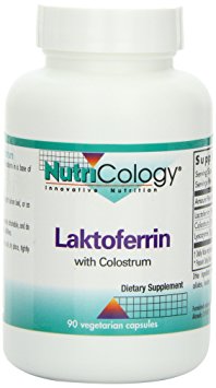 Nutricology Laktoferrin with Colostrum,  90 Vegetarian Capsules