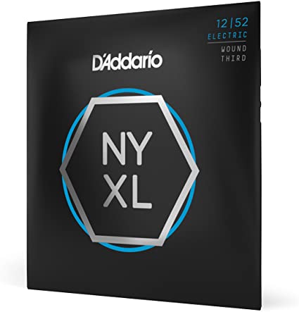 D’Addario NYXL1252W Nickel Plated Electric Guitar Strings,Light Wound 3rd,12-52 – High Carbon Steel Alloy for Unprecedented Strength – Ideal Combination of Playability and Electric Tone