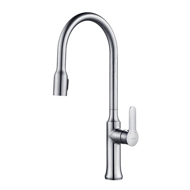 Kraus KPF-1660CH Modern Nola Single Lever Concealed Pull Down Kitchen Faucet, Chrome