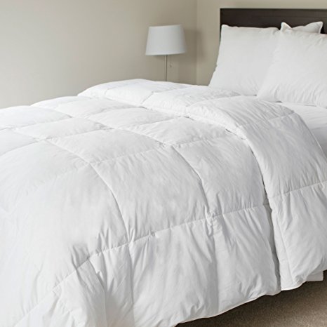 Lavish Home 100-Percent Cotton Feather Down Bedding Comforter, Full/Queen