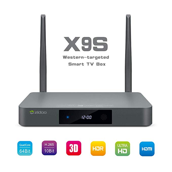 Zidoo TV Box X9S Android 6.0 OpenWRT(NAS) Quad Core 2G/16G Dual Band WiFi 1000Mbps LAN HDR USB3.0 HDMI in Recoder SATA 3.0