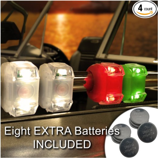 Bright Eyes Portable Marine LED Emergency Waterproof Boating Lights - Boat Bow or Stern Safety Light - LIFETIME WARRANTY