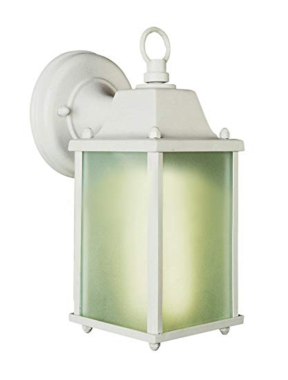 Trans Globe Lighting PL-40455 WH Outdoor Patrician 9" Wall Lantern, White
