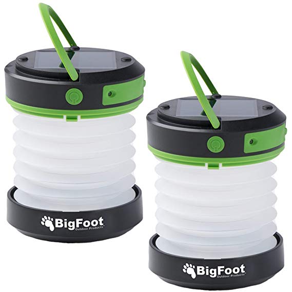 Bigfoot Outdoor Products Compact Solar Camping Lantern with USB PowerBank Great for Camping, Hiking & Go Bag