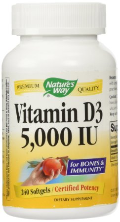 Natures Way Vitamin D3 5000 IU Softgel 240 Count