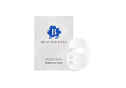 Beautigenix Korean Facial Sheet Mask - Hydrating Serum with Regenerative Stem Cell - Intense Moisture to Fill In Wrinkles and Fine Lines
