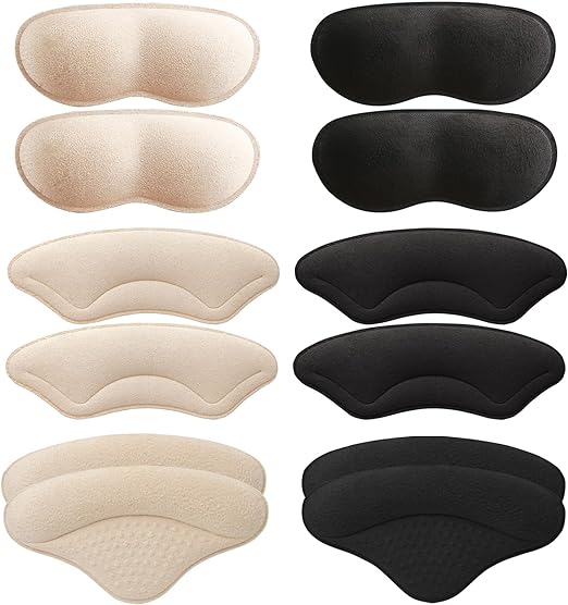 6 Pairs Heel Cushions Inserts for Loose Shoes, Heel Pads Grips Liner Snugs for Shoe Too Big Men Women, Filler Improved Shoe Fit and Comfort, Prevent Heel Pains frictions and Blisters-Mixed