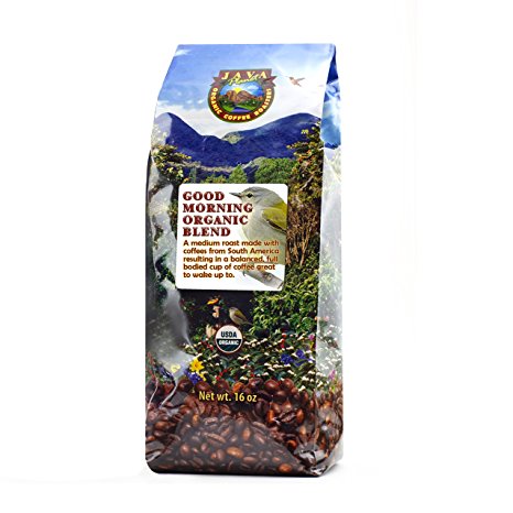 Java Planet - Good Morning USDA Organic Coffee Beans, Medium Roast, Arabica Gourmet Coffee Grade A, packaged in 1 LB bag