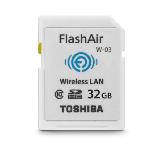 Toshiba 32GB FlashAir III Wireless SD Memory Card, White,(PFW032U-1CCW)