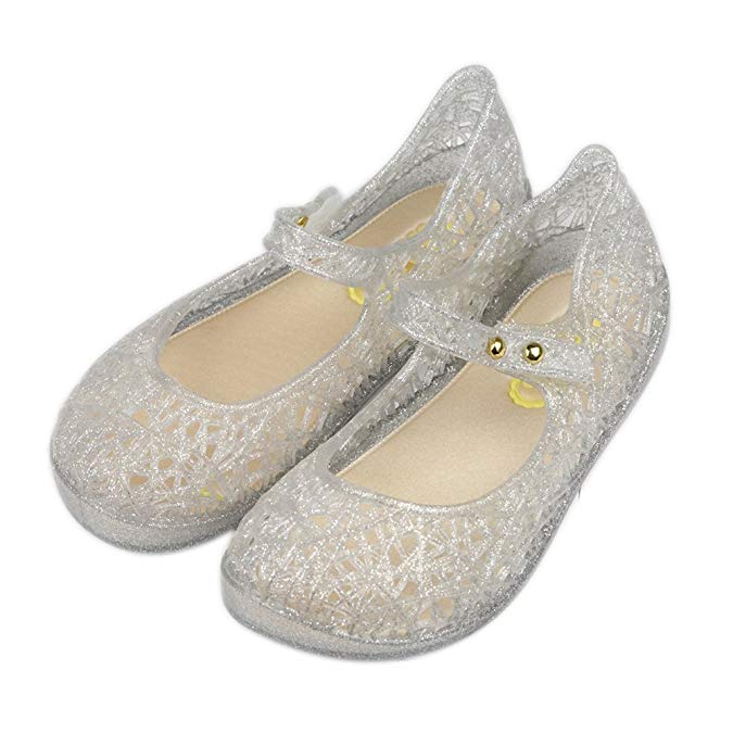 iFANS Baby Girls Mary Jane Jelly Bird Nest Layered Lines Sandals Flat