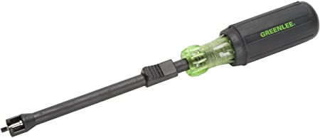 Greenlee 0453-15C Screw Holding Flathead Screwdriver 1/4", Green and Black