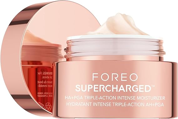 FOREO SUPERCHARGED HA PGA Face Moisturizer - Wrinkle Cream for Face - Hyaluronic Acid & Squalane - Vegan - Cruelty & Gluten Free - Clean Skincare - 50ml