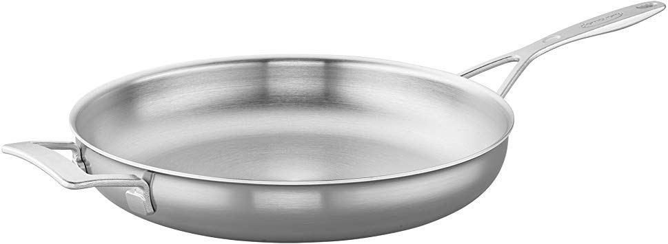 Demeyere Industry 5-Ply 12.5-inch Stainless Steel Fry Pan with Helper Handle