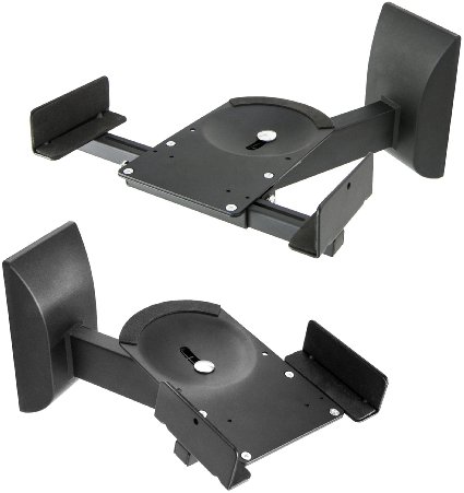 VIVO Dual Pair Adjustable Wall Mounting Surround Sound Speaker Mounts Clamp Style w/ Tilt & Swivel (MOUNT-SP201)