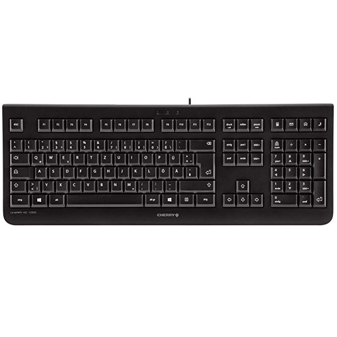 CHERRY KC 1000 WIRED KEYBOARD - BLACK