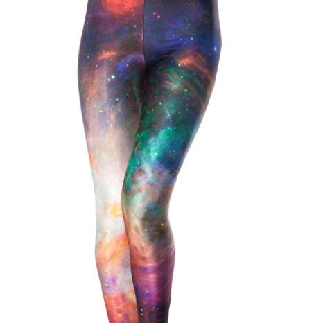 Idingding Womens Hot Sale Galaxy Star Printed High Waist Leggings Pants