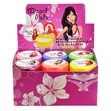 LOT 24 KleanColor Wizard Pads Display Box Nail Polish Remover Cuticle Oil Clean