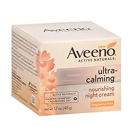 Aveeno Active Naturals Ultra-Calming Night Cream, 1.7-Ounce Jars (Pack of 2)