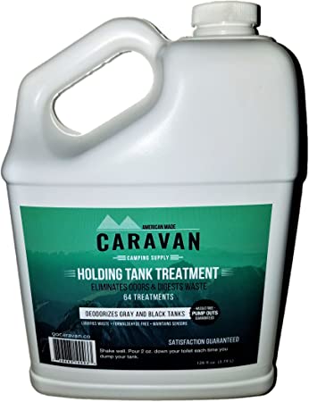 CARAVAN "Full-timer's RV Holding Tank Treatment - Natural, eco-Friendly, probiotic Bacteria Enzyme Formula - New and Different Microbial-Based Approach to Eliminate Toilet Odor (64 Treatments)