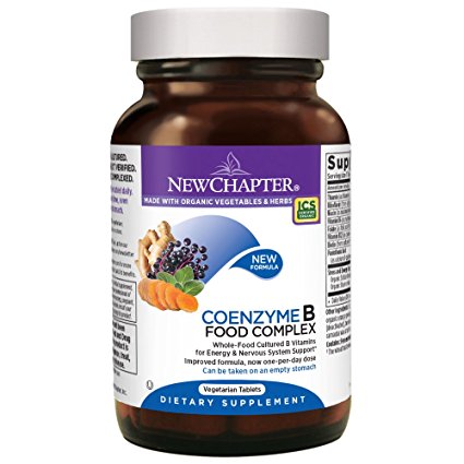 New Chapter Vitamin B Complex - Coenzyme B Food Complex with Vitamin B12   Vitamin B6   Biotin   Organic Non-GMO Ingredients - 90 ct