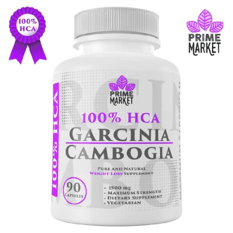 Prime Market 100 PURE HCA Garcinia Cambogia Extract Weight Loss Supplement 90 Capsules