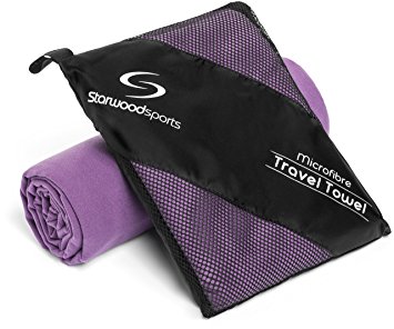 Microfibre Travel Towel - Sports Towel for the Beach - Gym - Camping - Swimming - Yoga and Pilates - Quick Dry, Lightweight and Compact - Lifetime Guarantee