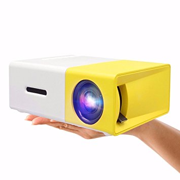 Mini Projector,ELEGIANT Portable 1080P LED Projector Outdoor Home Cinema Theater with PC Laptop USB/SD/AV/HDMI Input Pocket Projector for Video TV Movie Party Game Pico Projector Built-in Battery