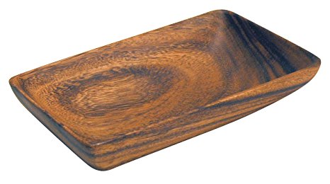 Pacific Merchants Acaciaware 8- by 5- by 1.5-Inch Acacia Wood Rectangle Serving Tray