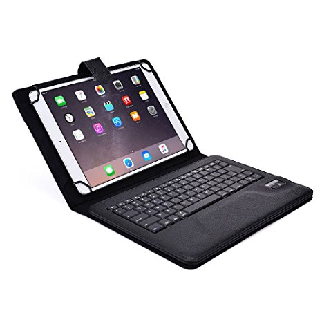 iPad Pro 9.7, iPad Air 2 1, iPad 4 3 2 keyboard case, COOPER INFINITE EXECUTIVE 2-in-1 Wireless Bluetooth Keyboard Magnetic Leather Travel Cases Cover Holder Folio Portfolio   Stand (Black)