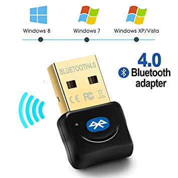 Maxesla Bluetooth 4.0 USB Dongle Adapter Wireless Bluetooth Transmitter Receiver for Windows 10/8 / 7 / Vista/XP Laptop PC for Bluetooth Speaker, Headset, Keyboard, Mouse, Game Controller Black