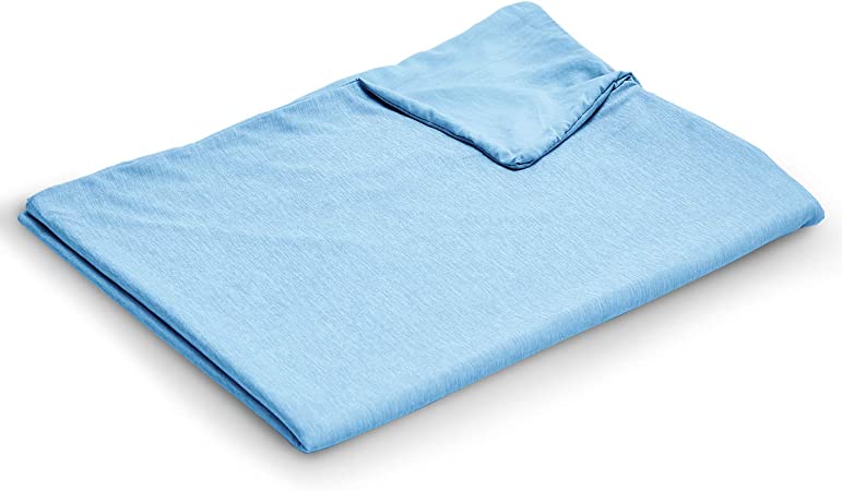 EXQ Home Cooling Weighted Blanket Cover 48x72-Twin Size Premium Soft Duvet Cover for Weighted Blanket with Zipper,Machine Washable Duvet Cover (Blue,Duvet Cover Only)