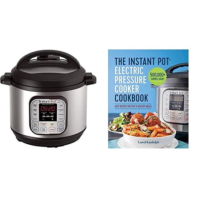 Instant Pot Duo 7-in-1 Multi-Use Programmable Pressure Cooker (8 Quart) and Fast & Healthy Meals Cookbook