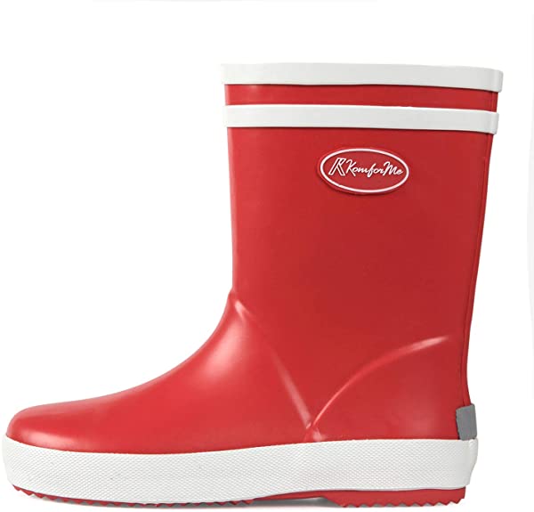 KomForme Matte Color Girl Rubber Rain Boots Waterproof with Handles