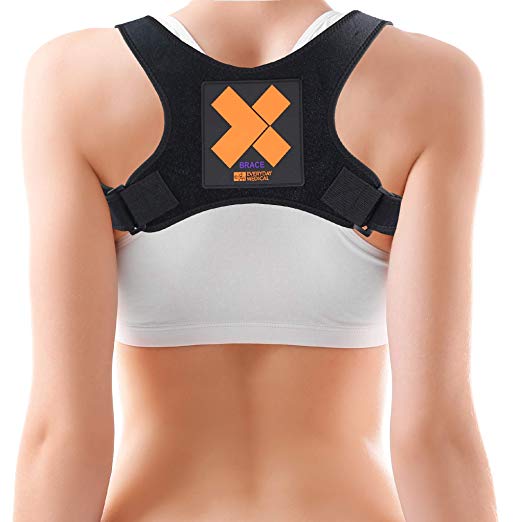 X Brace I Posture Corrector Back Brace for Men and Women by Everyday Medical I Discreet Shoulder and Clavicle Support Brace I Prevents Slouching and Improves Posture I Reduces Shoulder and Back Pain