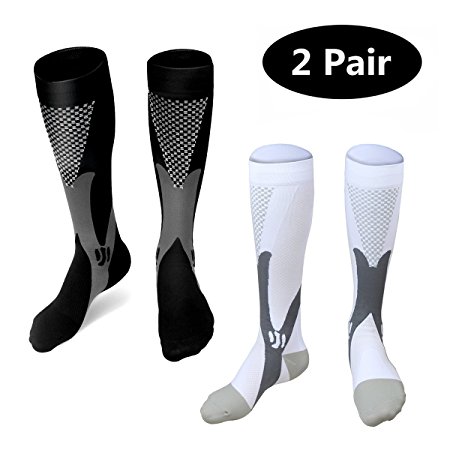 SUNFUNG Graduated Compression Socks 20-30 mmhg For Nurses Cycling Runners Fitness Weight Lifting Maternity Teachers For Men and Women