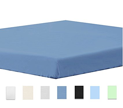 Fitted sheet Full Blue - Deep Pocket Brushed Microfiber Sheets, Breathable, Extra Soft Bedsheet and Comfortable - Wrinkle, Fade, Stain and Abrasion Resistant - by Design N Weaves
