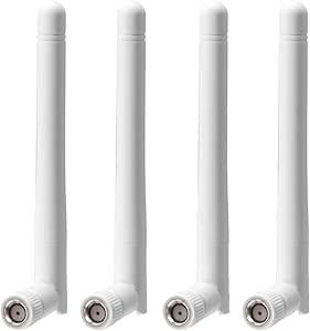 Bingfu External Wifi Antenna RP-SMA 2.4GHz 5GHz 5.8GHz 3dBi Dual Band Wireless Antennas Replacement (4-Pack) for WiFi Router Security IP Camera Access Point USB Wifi Adapter Antennae