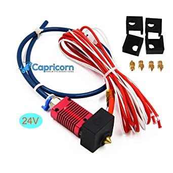 Creality Ender 3 and Pro 3D Printer Assembled Extruder MK8 HotEnd Kit 24V with 0.4mm Nozzle Upgrade with Low Friction Capricorn Tubing