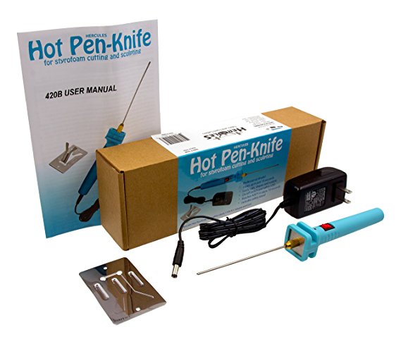 Hercules Hot Knife/Hot Pen Styrofoam Cutter - Hot Wire Foam Cutter and Styrofoam Sculpting Tool (1 Pen)